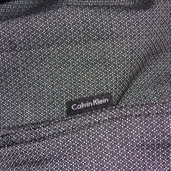 Calvin Klein Men's Woven Metallic Silver Button Up SMALL Fast Shipping NWT - Picture 6 of 10